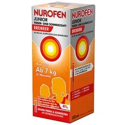 Nurofen Junior Fieber- & Schmerzsaft Erdbeere 4% 100ml