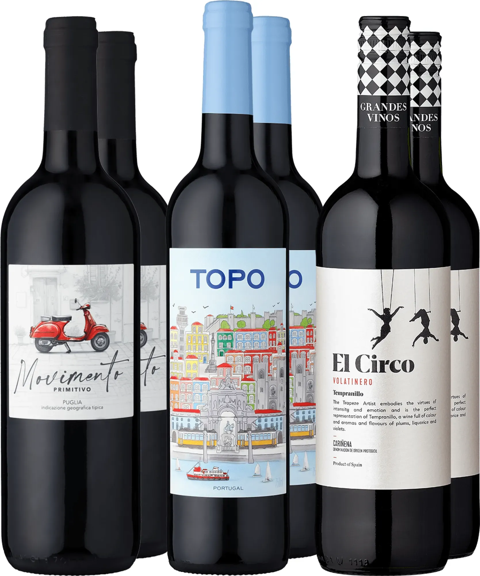 6er-Probierpaket »Mediterraner Rotwein-Genuss«