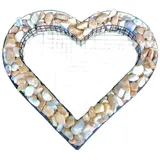 Gartenwelt Riegelsberger Herz Gitter mit kleinen Giallo Siena Steinen für Allerheiligen Grabschmuck Grabgestaltung Grabdeko Pflanzschale