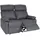 Mendler 2er Kinosessel HWC-L93, Relaxsessel Fernsehsessel Sofa, Armlehne Liegefunktion Nosagfederung Stoff/Textil - dunkelgrau