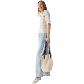Opus Asole Shopper Baumwolle Beige