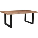 Natur24 Sturdy Tisch 200 x 100 x 76 cm Natur/Schwarz