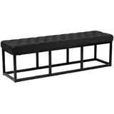 CLP Sitzbank Polson Samt Schwarz 150 cm