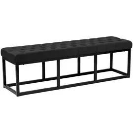 CLP Sitzbank Polson Samt Schwarz 150 cm