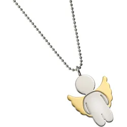 Kette mit Anhänger FIRETTI "Schmuck Geschenk Halskette Engel, Kugelkette", gold (edelstahlfarben, gelbgoldfarben), Halsketten, Damen, Edelstahl, L: 45cm