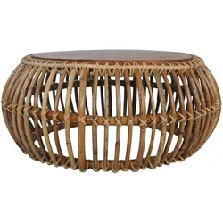 vidaXL Couchtische 2 Stk. Natur Rattan