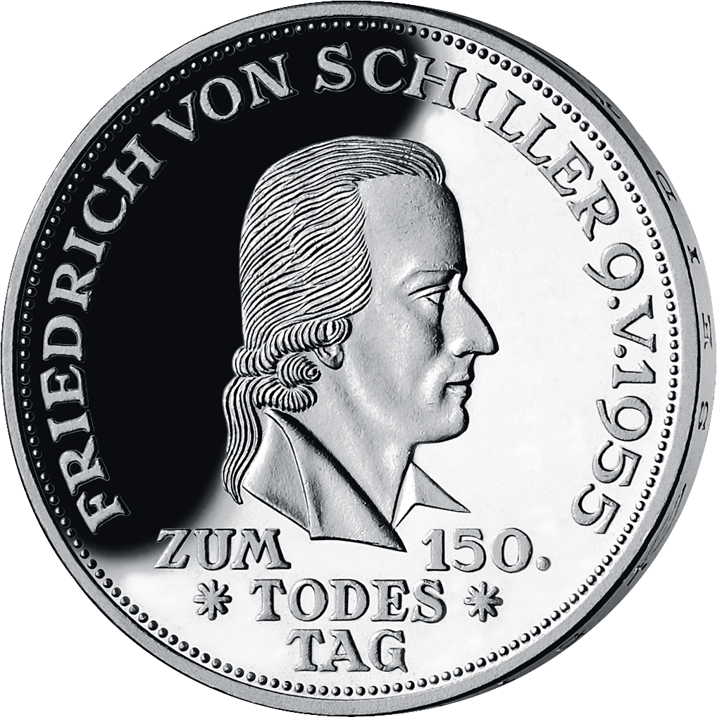 5 DM Münze Friedrich von Schiller