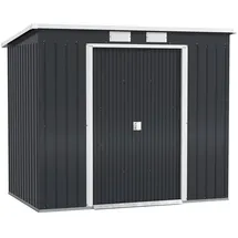 Outsunny Gartenhaus 2,13 x 1,30 m Dunkelgrau