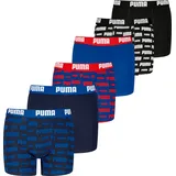 Puma Boxershort 6er Pack in Schwarz/Blau/Rot | Gr.: 158/164
