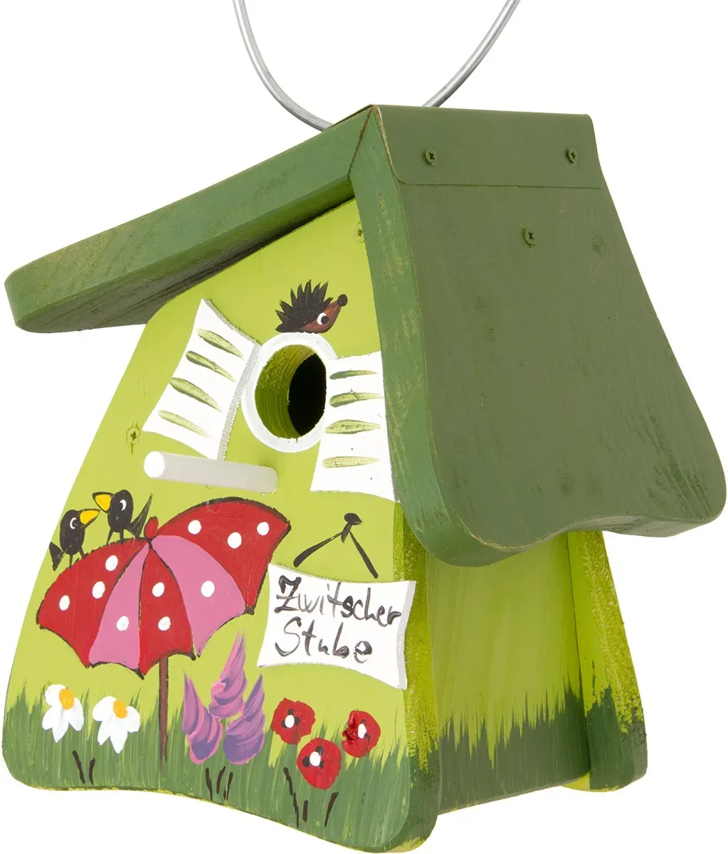 Vogelvilla, Nistkasten, handbemalt, wetterfest, Zwitscherstube kiwi
