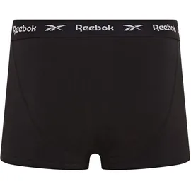 Reebok Trunk REEBOK "BOYES", Herren, Gr. XL (7), schwarz, Obermaterial: 57% Baumwolle, 38% Polyester, 5% Elasthan, unifarben, eng, Unterhosen, basic, bequem, atmungsaktiv, mit Logo, breiter Bund, Baumwollmix