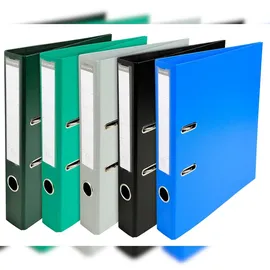 Exacompta 53054E 10er Pack Premium PVC-Ordner Prem ́Touch. 5 cm schmal DIN A4 Mehrfarbig