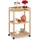 Relaxdays Servierwagen braun 47,0 x 32,5 x 77,0 cm