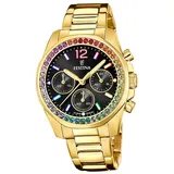 Festina Damenuhr Edelstahl gold Festina Boyfriend Armbanduhr D2UF20609/3 - Goldfarben