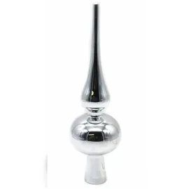 Buri Weihnachtsbaumspitze 20cm Christbaumspitze Tannenbaumspitze Baumschmuck Spitze silber