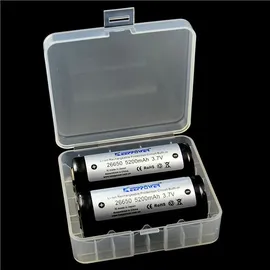 Keeppower Aufbewahrungsbox D1 für 4x 18650 oder 2x 26650 Li-Ion-Akku max. 65,5mm, nicht passend für geschützte 18650 Akkus