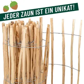 Voss.garden Staketenzaun 60cm, Gartenzaun aus Haselnuss Rollzaun Teichzaun