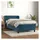 vidaXL Boxspringbett mit Matratze Dunkelblau 140x200 cm Samt