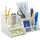 Relaxdays Schreibtisch-Organizer Metall 19000 x 12500 mm Weiß 6 St.