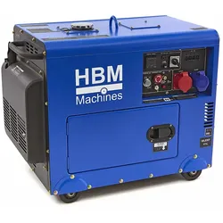 HBM 7900 Watt Notstromaggregat, Generator mit 498 cm3 Diesel-Drehstrommotor, 400V/230V/12V