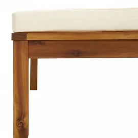 vidaXL 8-tlg. Garten-Lounge-Set mit Creme Kissen Akazie beige/weiß