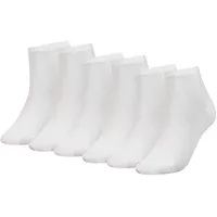 Tommy Hilfiger Damen Quarter Socken Kurzsocken Casual Short Socks 373001001 6 Paar, Farbe:Weiß, Menge:6 Paar (3x 2er Pack), Größe:35-38, Artikel:-300 white - 35-38