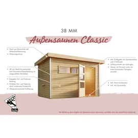 Karibu Gartensauna Saunahaus Angkor 1 Ohne Ofen inkl. 10-teiligem gratis Saunaset im Wert von 232,94 €