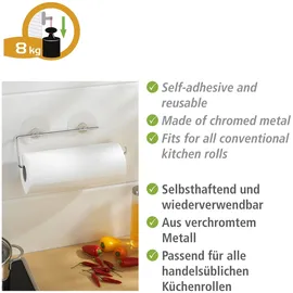 Wenko Static-Loc® Küchenrollenhalter Chrom Silber glänzend