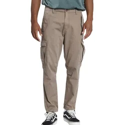 REDEFINED REBEL Jolan Herren Cargo-Hose im Utility-Look Anti Fit Baumwoll-Hose Ankle-Stil mit Tunnelzug am Beinende 226027 Braun - S