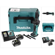 Makita DGD 800 RTJ Akku Geradschleifer 18V + 2x Akku 5,0Ah + Ladegerät + Makpac