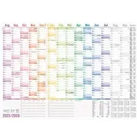 Häfft Wandkalender Schuljahr 25/26 [Rainbow] 89cm x 63cm (A1+)