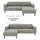 Home Affaire Eckcouch Cord 2-Sitzer Grau