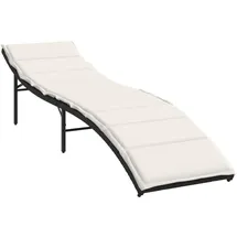 vidaXL Sonnenliege 199 x 55 x 50 cm Schwarz