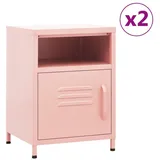 vidaXL Nachtschrank 2 Stk. 35 x 35 x 51 cm Rosa