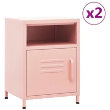 vidaXL Nachtschrank 2 Stk. 35 x 35 x 51 cm Rosa