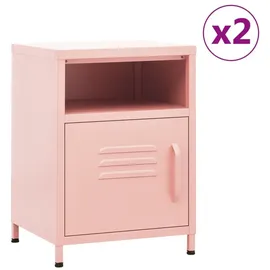 vidaXL Nachtschrank 2 Stk. 35 x 35 x 51 cm Rosa