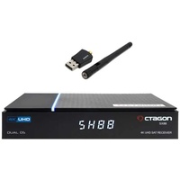 Octagon SX88 V2 4K UHD Sat IP-Receiver mit 600Mbit/s WLAN Stick (Linux E2 + Define OS, DVB-S2)