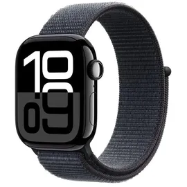 Apple Watch Series 10 GPS + Cellular 42 mm Aluminiumgehäuse diamantschwarz Sport Loop tinte