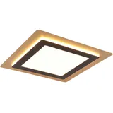 Trio LED Deckenleuchte Morgan 46 W Schwarz-Gold 4,2 x 45 x 45 cm