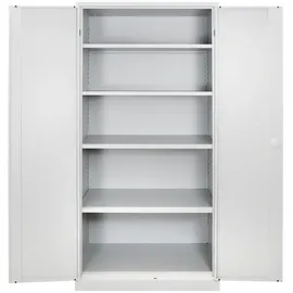 Proregal Flügeltürenschrank Owl mit 4 Fachboden HxBxT 195x92x42cm | Lichtgrau/Lichtblau