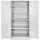Proregal Flügeltürenschrank Owl mit 4 Fachboden HxBxT 195x92x42cm | Lichtgrau/Lichtblau