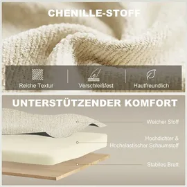 Homcom Schlafcouch Polyester 2-Sitzer Beige