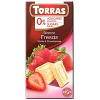 Torras White&Strawberries Chocolate 0,075 kg Schokolade