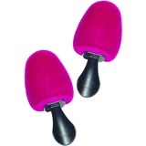 Kaps Schaumstoff-Schuhspanner mit Griff und Veloursbezug, Hygienischer Halbspanner für Ballerina-Schuhe mit Runder, Ovaler Spitze, Schuhformer, Schuhstrecker (Magenta) - Einheitsgröße