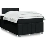 Maison Exclusive - Boxspringbett mit Matratze Schwarz 120x200 cm Stoff - Schwarz
