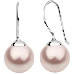 Nenalina Ohrhänger Synthetische Perle 925 Silber Rosa Damen 