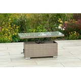 Merxx Bellante Gartentisch 120 x 60 cm Stahl Kunststoffgeflecht
