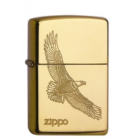 Zippo 1150001 60001332 Eagle Brass Feuerzeug, Messing