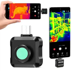 VEVOR Wärmebildkamera für Android, 320x240 Super IR 160x120 IR-Auflösung Thermobildkamera für Smartphone Tablet mit USB-C Anschluss, 25Hz Infrarotkamera mit 15 Farbpaletten für -20°C-550°C Inspektion