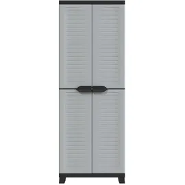 vidaXL Kunststoffschrank 0,65 x 0,45 x 1,81 m grau